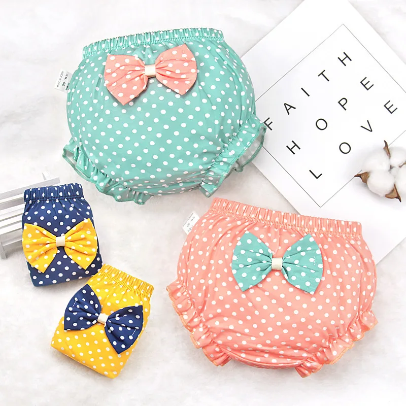 4 штуки Цвета Элегантные детские штаны для девочек Подгузники многоразовые