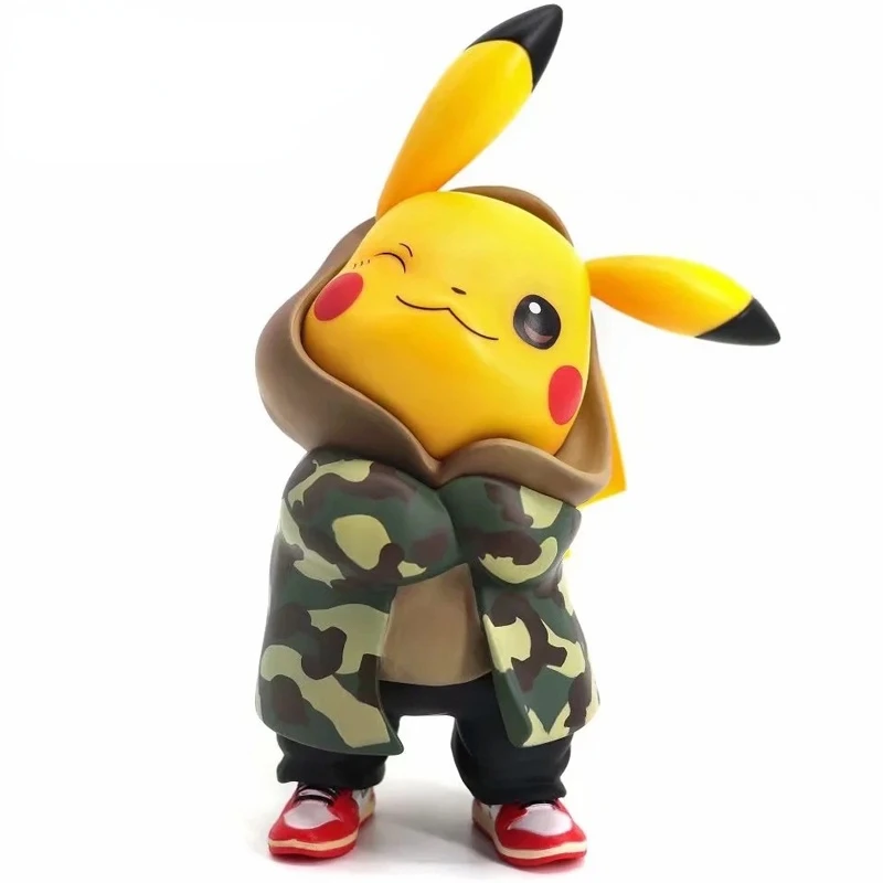 

Pokemon GK Color Clothing Pikachu Dolll Model Action Figure Movie & TV PVC Anime Figurine Collection Desktop Decoration