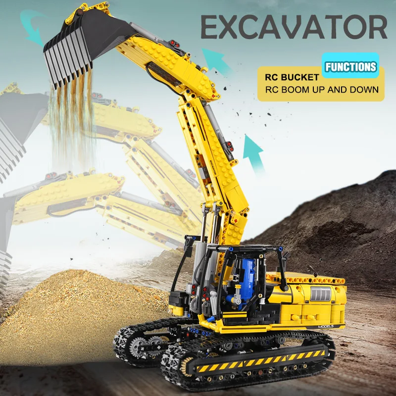 

Mould King High-Tech Remote control truck Toys Motorized Excavator Toys Model Building Blocks Bricks Kids Toys Christmas Gifts