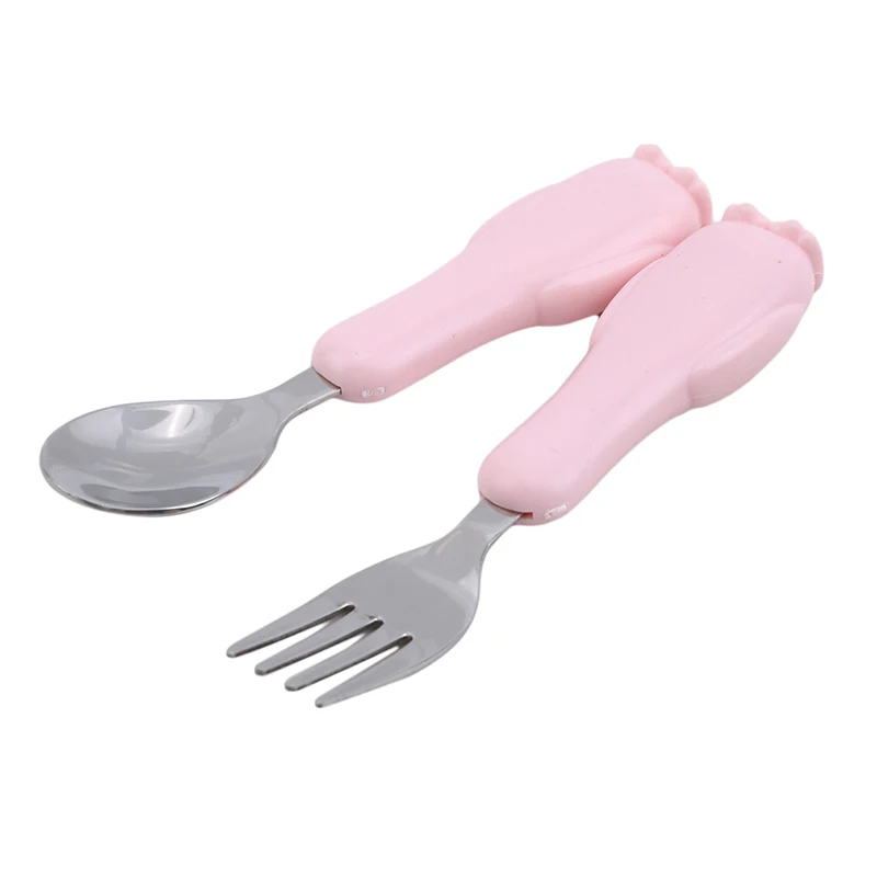 

1set Children Spoon Forks Box Kids Stainless Steel Kids Cutlery Portable Baby Feeding Utensils Baby Spoons Baby Tableware Set