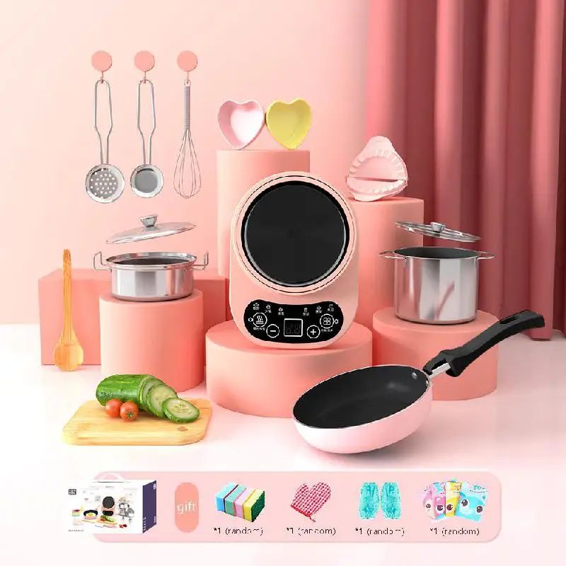 

Kitchen Cooking Simulation Kitchenware Cosplay Cooking Utensils Play House Stainless Steel Kitchenware Capable Of Cooking Toys