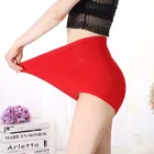 Трусы женские размера плюс, эластичные, из модала, пикантное Корректирующее белье, бесшовные, Трусики с высокой талией