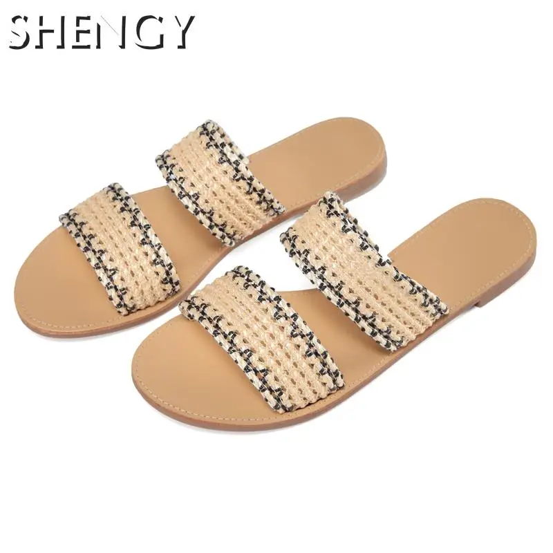 Женские сандалии на плоской подошве прозрачные шлепанцы со змеиным принтом