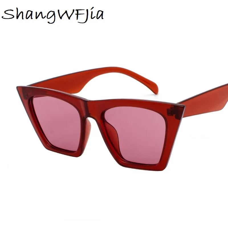 Модные женские солнцезащитные очки больших размеров в оправе квадратные