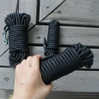 Нейлоновый Поводок для собак, черная, длинная, круглая, для прогулок на открытом воздухе, дрессировки питомцев, средних и больших размеров, 5 м, 10 м, 15 м