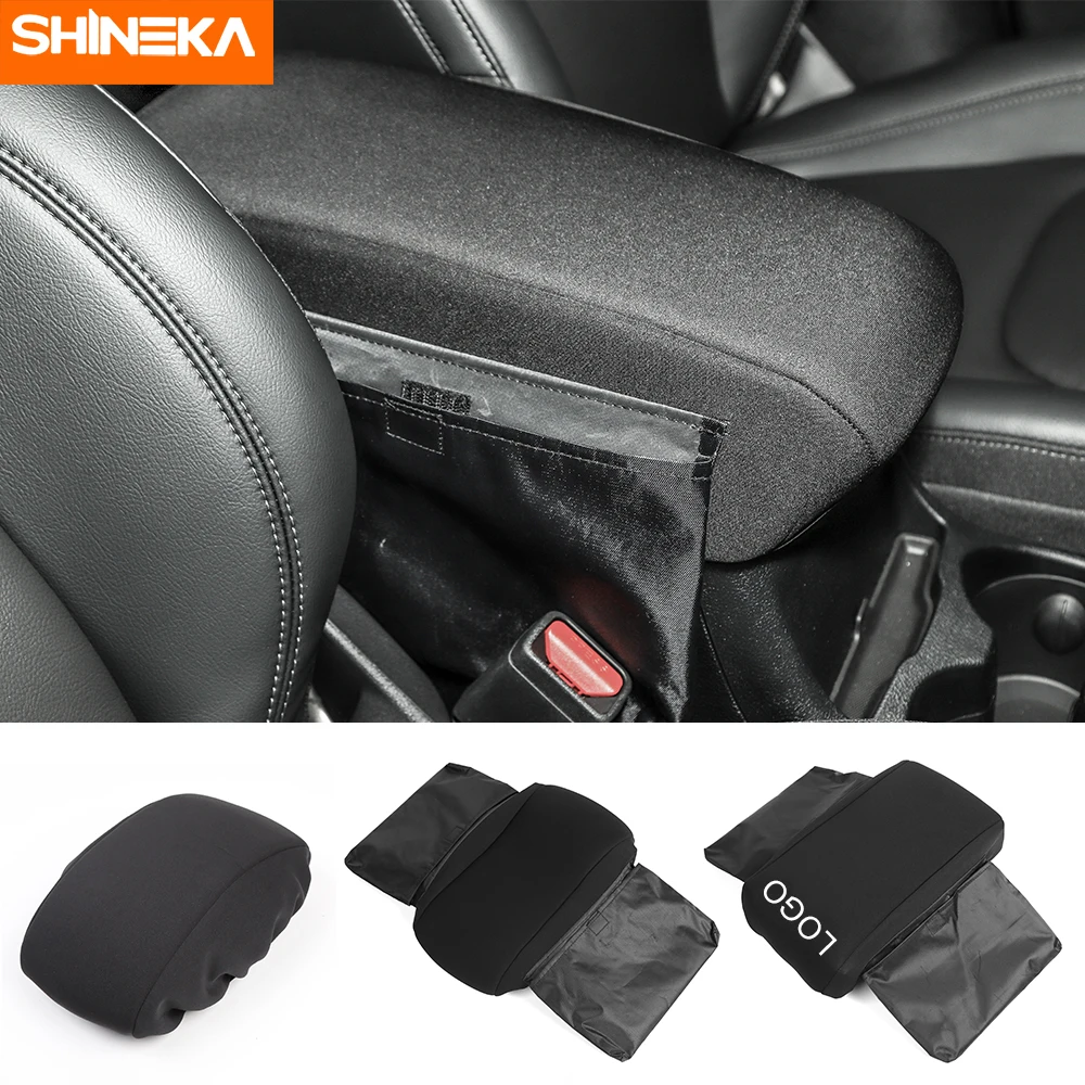 

SHINEKA Armrest For Jeep Cherokee 2014+ Car Front Seat Armrest Box Pad Cover Storage Bag Accessories For Jeep Cherokee 2014-2019