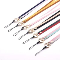 two color neck strap metal heart clip lanyard mobile phone straps strap wrist rope phone wrist straps hanging rope ornaments