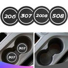 Автомобильный держатель для бутылки с водой, 2 шт., Противоскользящий коврик, силиконовый коврик для Peugeot 206, 207, 307, 3008, 2008, 308, 408, 508, 301, 208, аксессуары