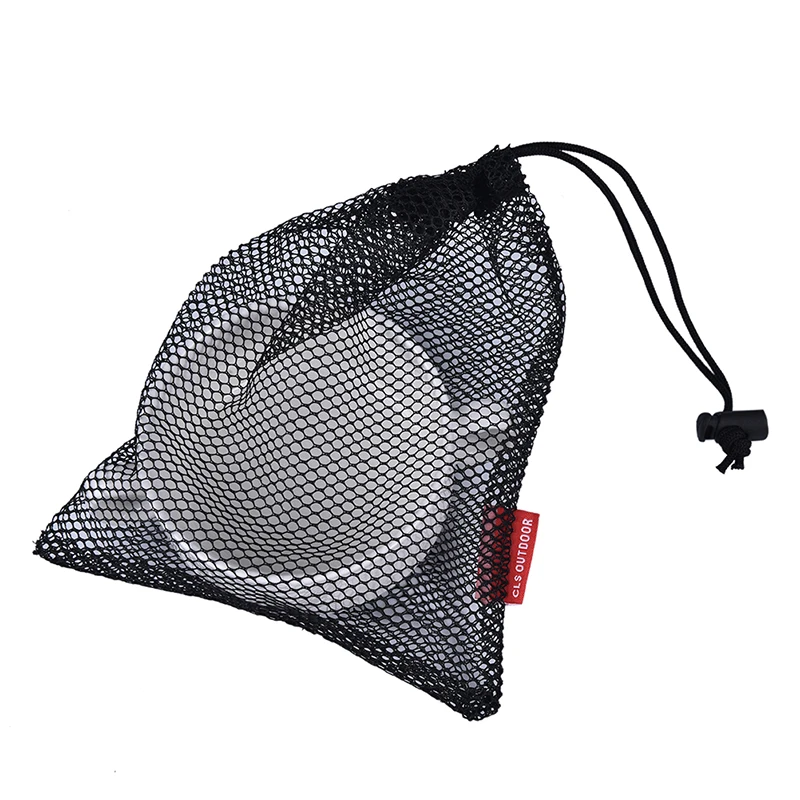 

Durable Nylon Mesh Drawstring Bag for Cutlery Bottle Pot Pan Kettle Mesh Storage Ditty Bag Travel Stuff Sack