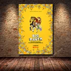 Популярная ТВ-серия, мультяшный большой рот, печать высокой четкости, плакат, холст, живопись, гостиная, спальня, декоративная живопись