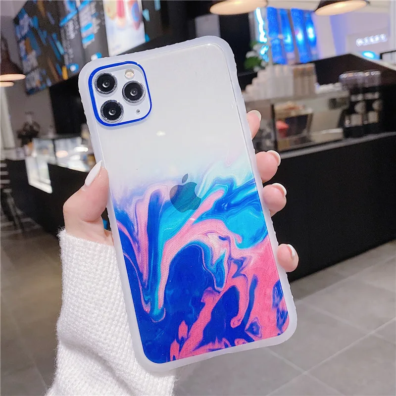 Роскошный блестящий чехол с мраморной текстурой для iphone 11 Pro Max XR X XS Msx 7 8 plus SE 2 2020