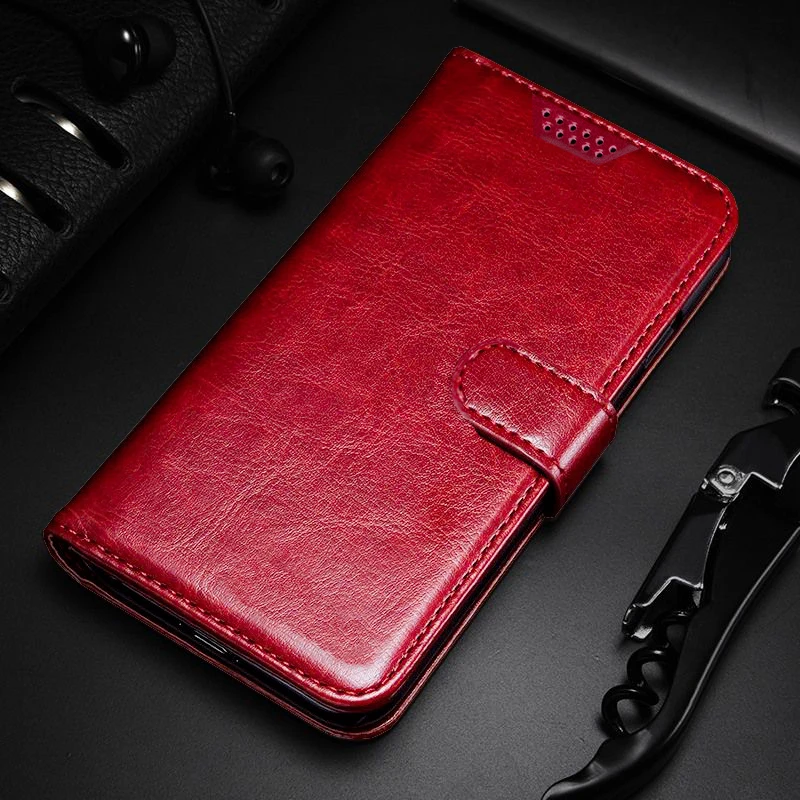 Кожаный чехол для huawei Honor 7A Pro 5A Play Holly 8A Enjoy 9 No Fingerprint Y6 II Prime Y7 Pro Wallet Cover - Цвет: Red