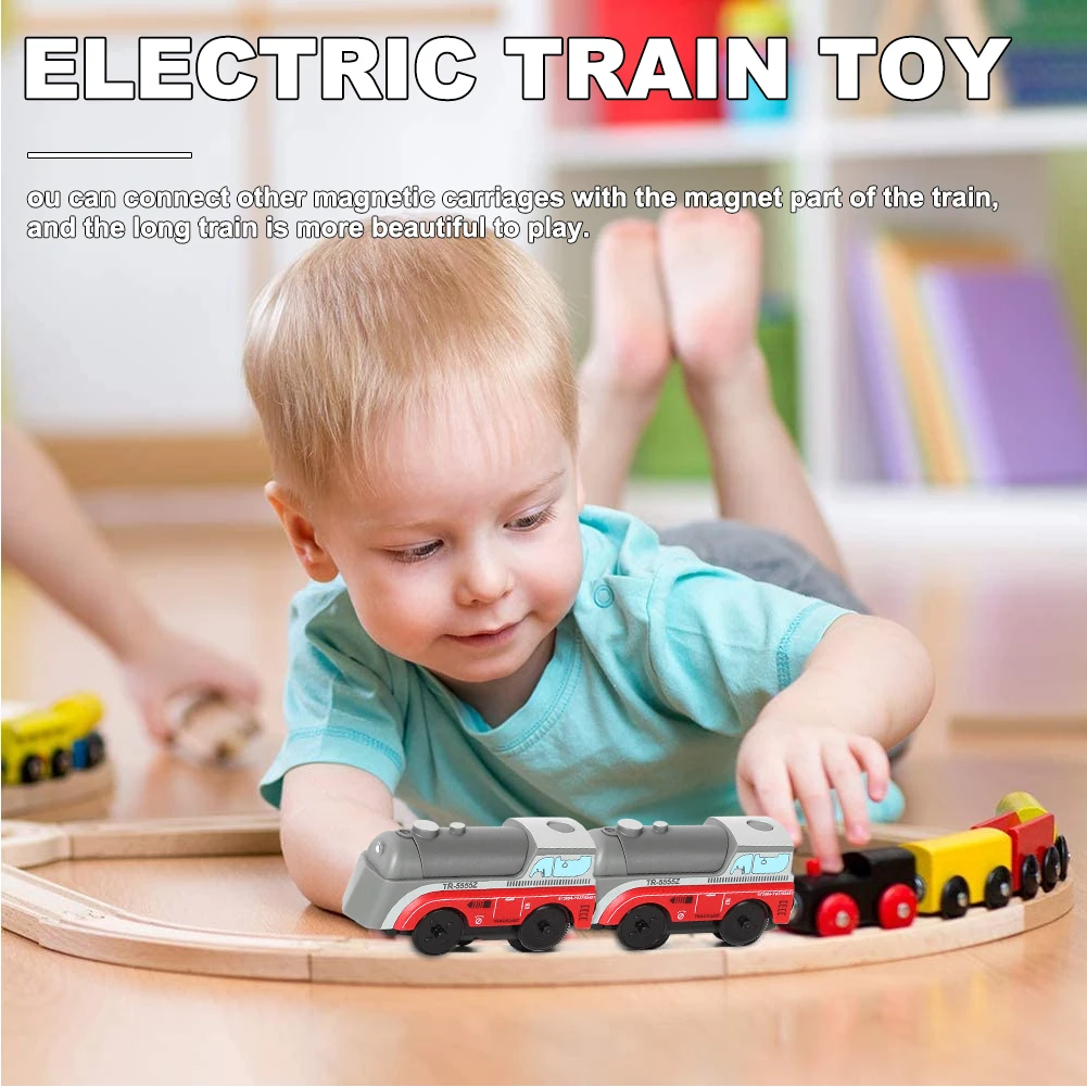 Train Toy Battery Powered Engine Kids Wooden Railway Electric Compatible For BRIO Track | Игрушки и хобби