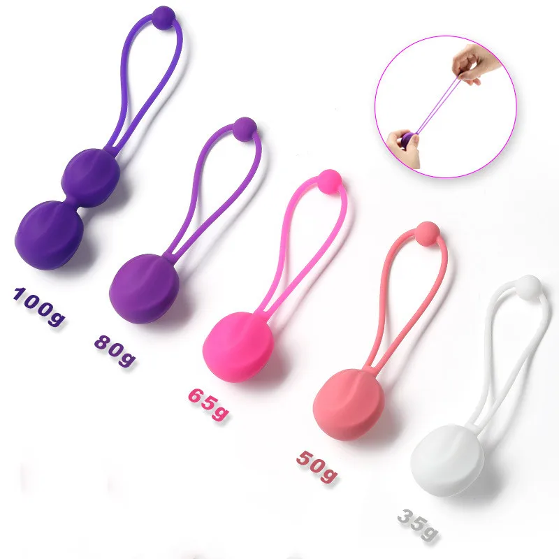 Safe Silicone Kegel Balls Ben Wa Vagina Tighten Exercise Strengthen Pelvic Floor Muscle 5 Weights Sex Toy for Woman |