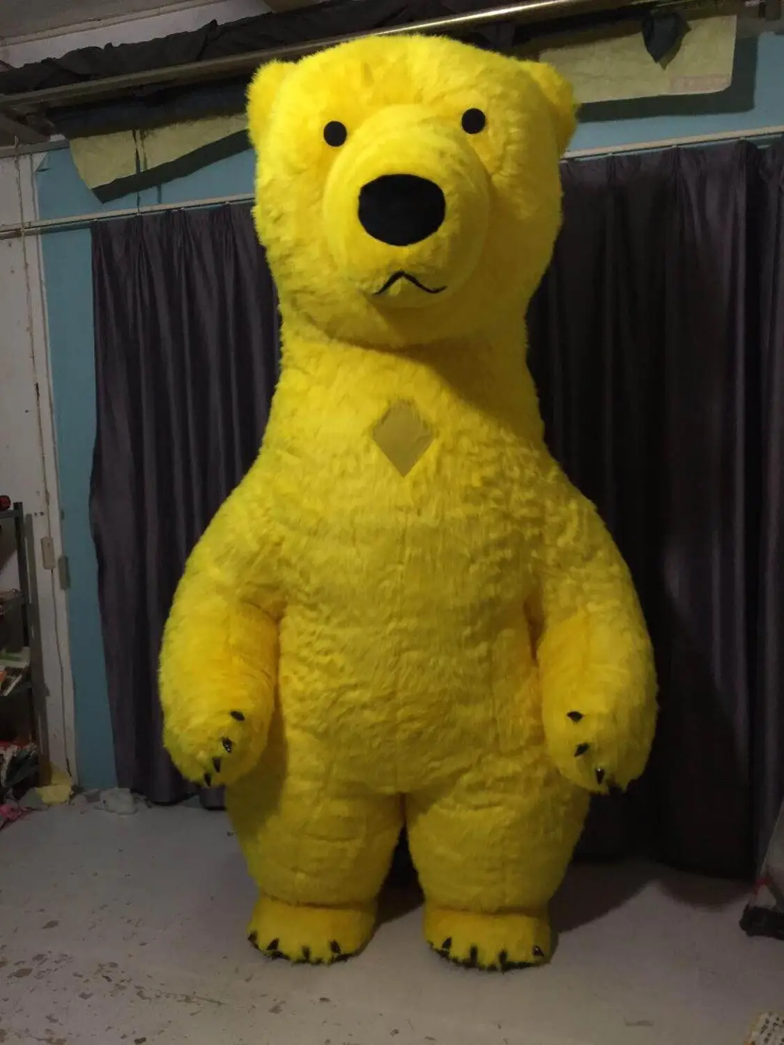 Halloween Inflatable Yellow Polar Bear Mascot Costume Suit Cosplay Party Game Fancy Dress Promotion Advertising Adult 2m-3.5m