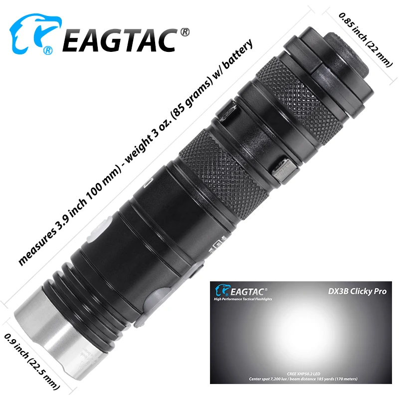 EAGTAC DX3B RC PRO USB Перезаряжаемый XHP50.2 2500LM супер мощный светодиодный карманный