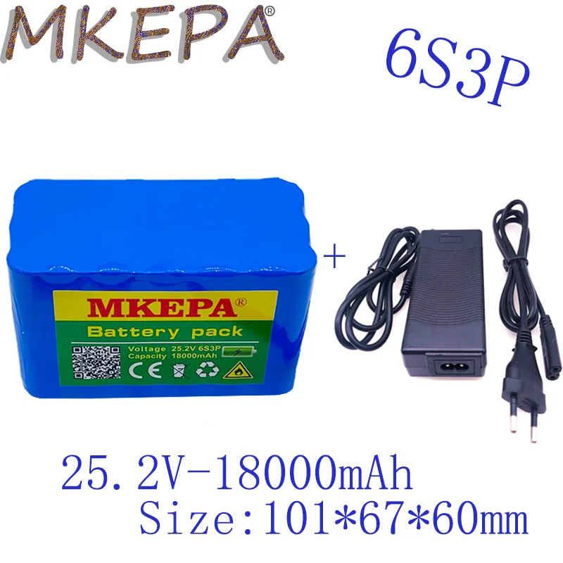 

6s3p 24V 18.000Ah 18650 Battery Lithium Battery 25.2v 18000mAh Electric Bicycle Moped /Electric/Li ion Battery Pack with charger