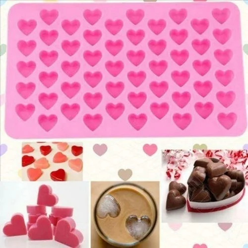 Silicone Heart Cake Chocolate Cookies Baking Mould Ice Cube Soap Mold Tray Pink Fashion Beautiful | Дом и сад