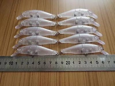 

Рыболовная Приманка Minnow, 10 шт., без рисунков, 3 дюйма, 1/4 унции, пустые приманки JSE106