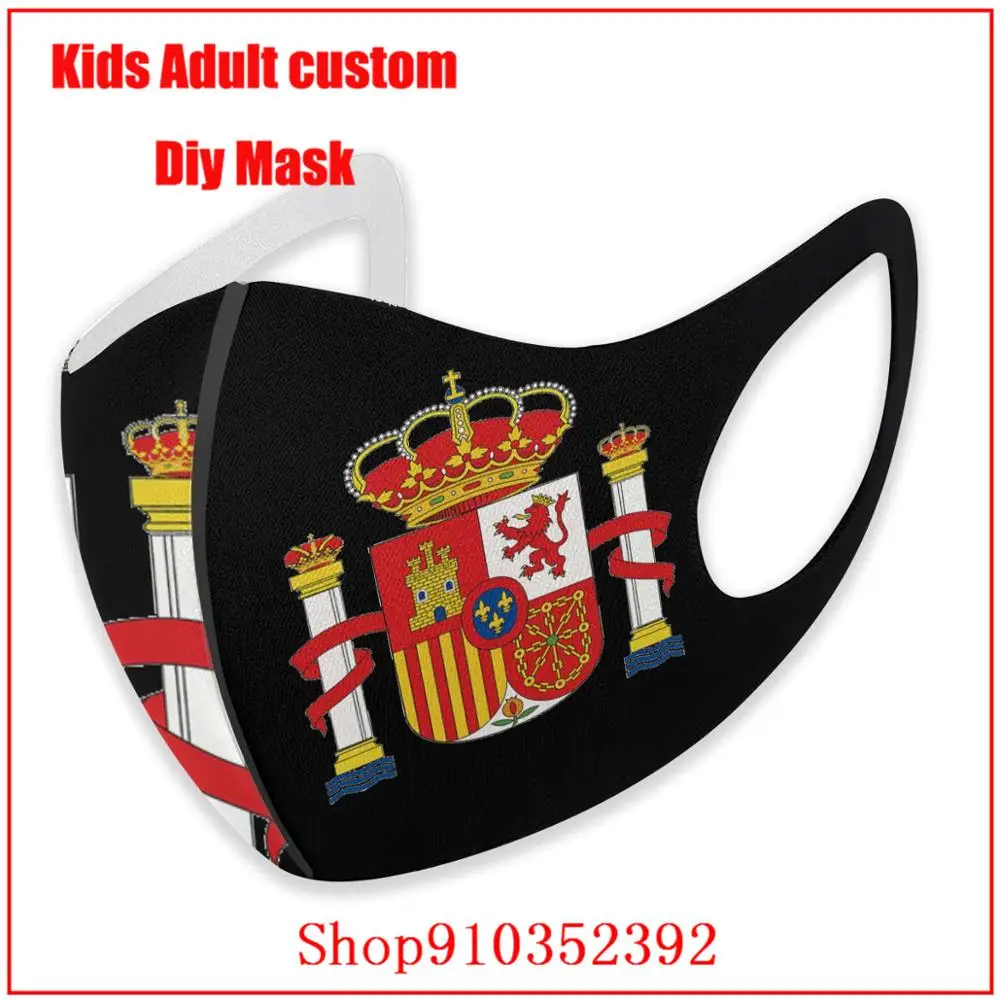 

Spain Emblem mascara protectora facial lavable mascaras de tela lavable mask pm2.5 funny pattem print grimace ghost