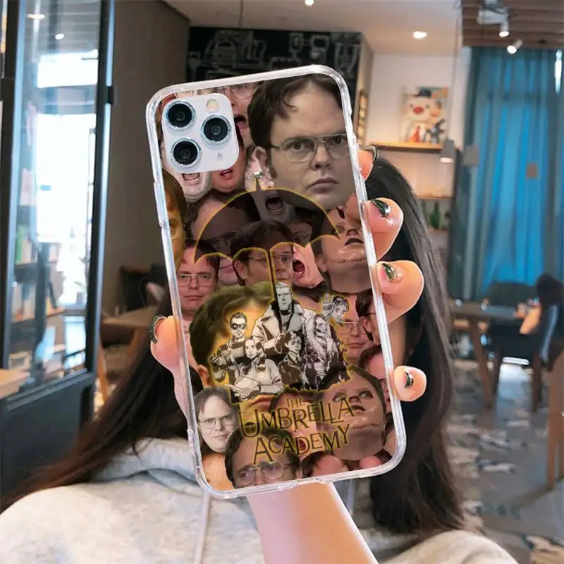 

The office tv show design Phone Case Transparent soft For iphone 5 6 7 8 11 12 s c se plus mini x xs xr pro max cover shell