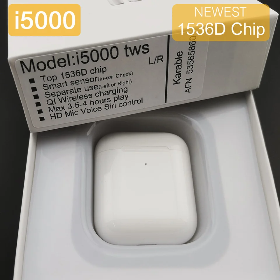 I5000 наушники-вкладыши TWS с 1:1 Air2 переименовать Беспроводной наушники 8D стерео супер бас 1536D pk H1 чип i30 i60 i1000 i200 i2000 i500 i9000 наушники-вкладыши tws с ios13