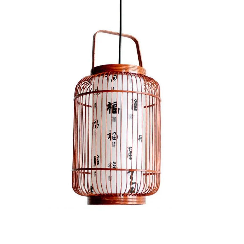 Подвесная лампа для ресторана бамбуковая корзина ручной работы светильник