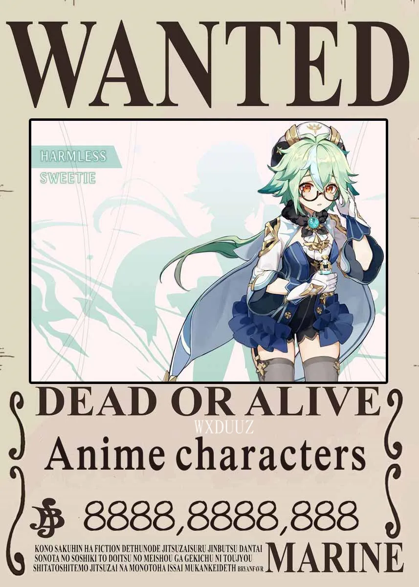 Аниме-фигурка WTQ Постер в стиле ретро геншин постер на холсте аниме-постеры