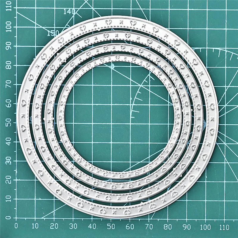 DiyArts ажурная Рама серии металлический Трафаретный вырубной штамп круглая бумага