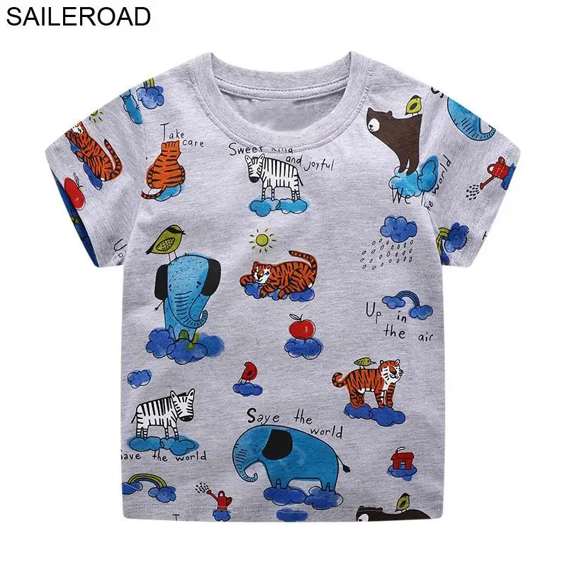 6244 same picture SAILEROAD Cotton Star Детские Мальчики Топы Футболка Для Новых Летних Малышей Младенческой Дети С Коротким Рукавом Одежда Мода Одежда для мальчика - Цвет: 6244 same picture