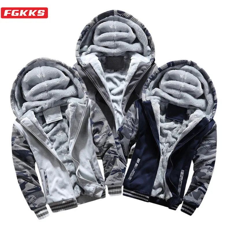 FGKKS Новинка зимы мужские модные толстовки повседневные Брендовые флисовые