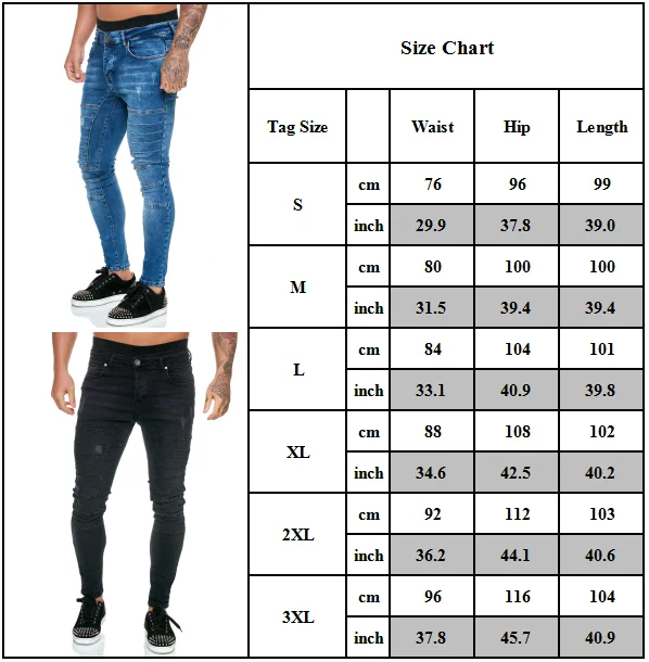 Джинсы мужские рваные мотоциклетные брюки джинсы облегающие тонкие верхняя