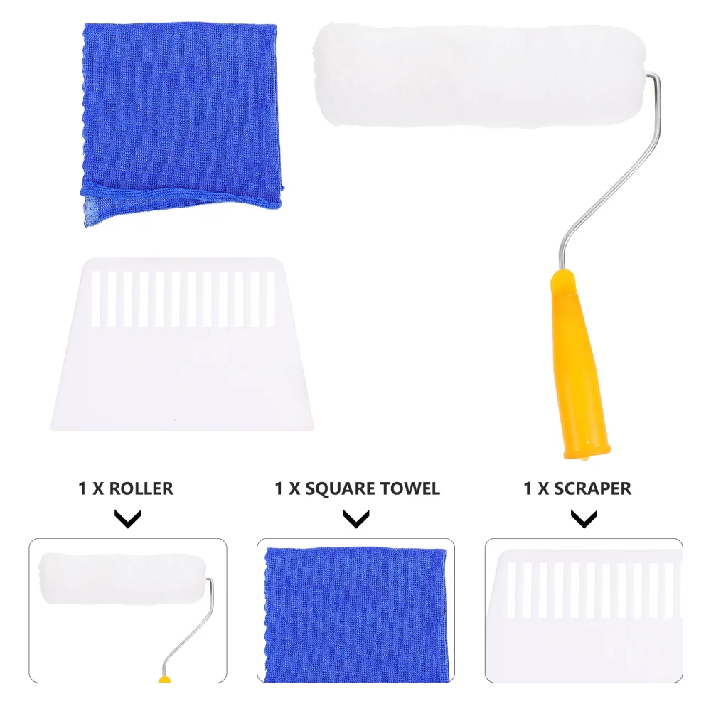 

3 Pcs 1 Set Seam Roller Wallpaper Trimming Scraper Wallpaper Sticking Tools