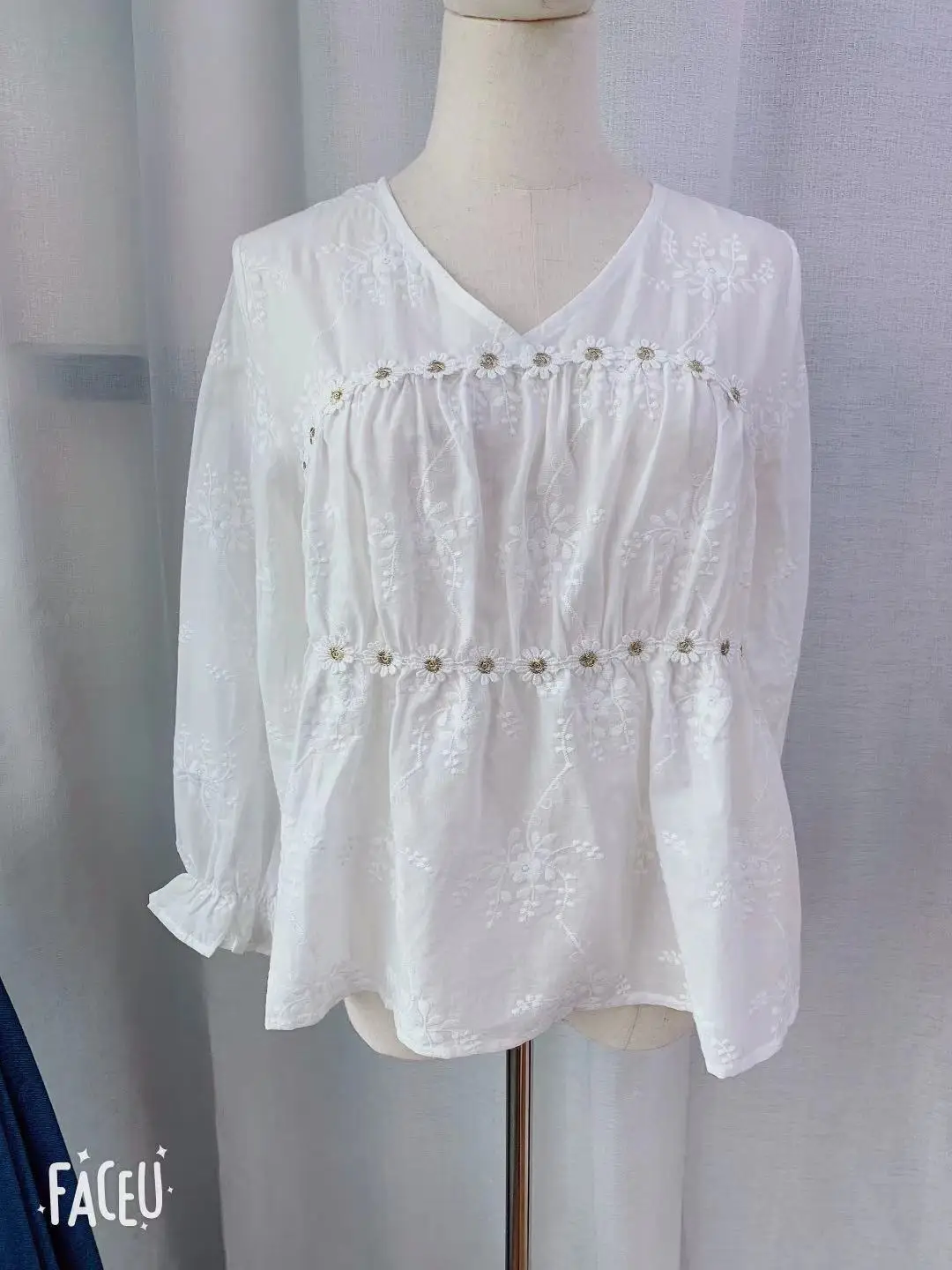 S-XL de manga larga para mujer, blusa extragrande blanca, minifaldas, de cintura alta, para primavera y verano
