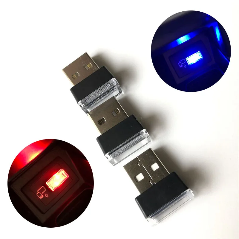 1 шт. автомобильные светодиодсветодиодный атмосферные декоративные огни USB для