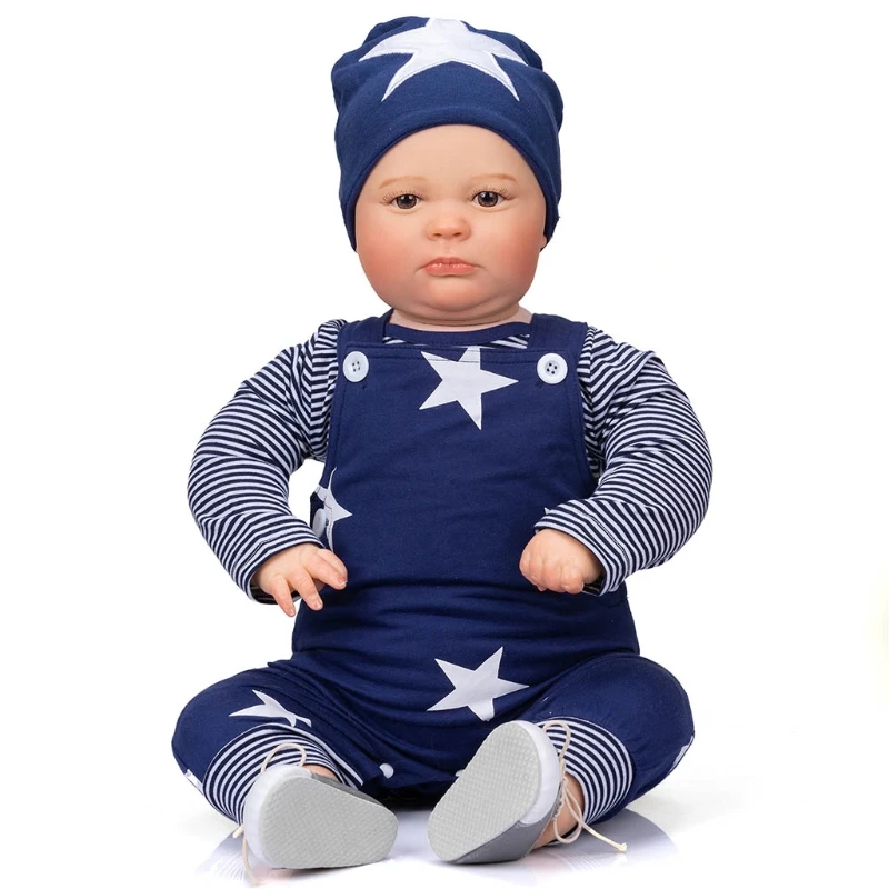 

Реалистичная кукла Reborns J60B для малышей, 24 дюйма, с открытым глазом, детская игрушка, реалистичные куклы для новорожденных, подарок для младен...
