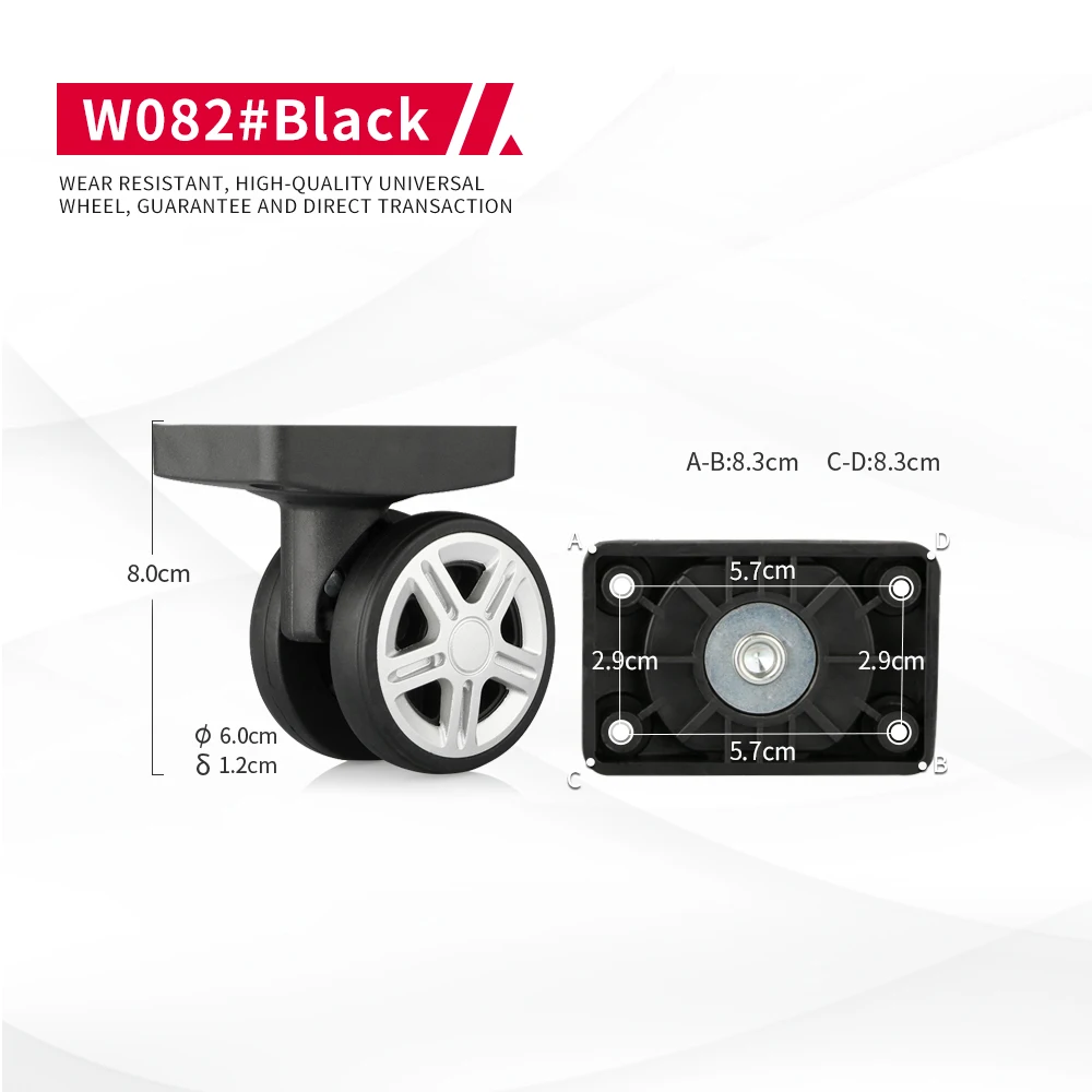 DILONG W082 Luggage accessories wheel trolley case luggage password box universal repair mute replacement practical wheels