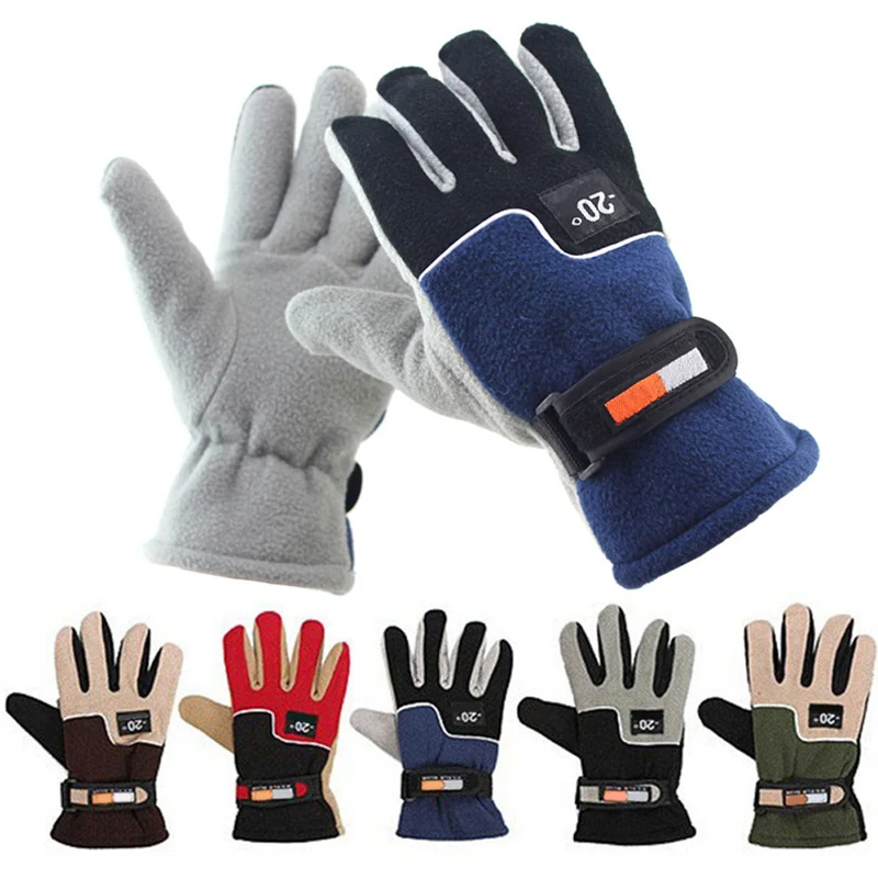 Теплые флисовые перчатки для езды на мотоцикле лыжах сноуборде пеших прогулок