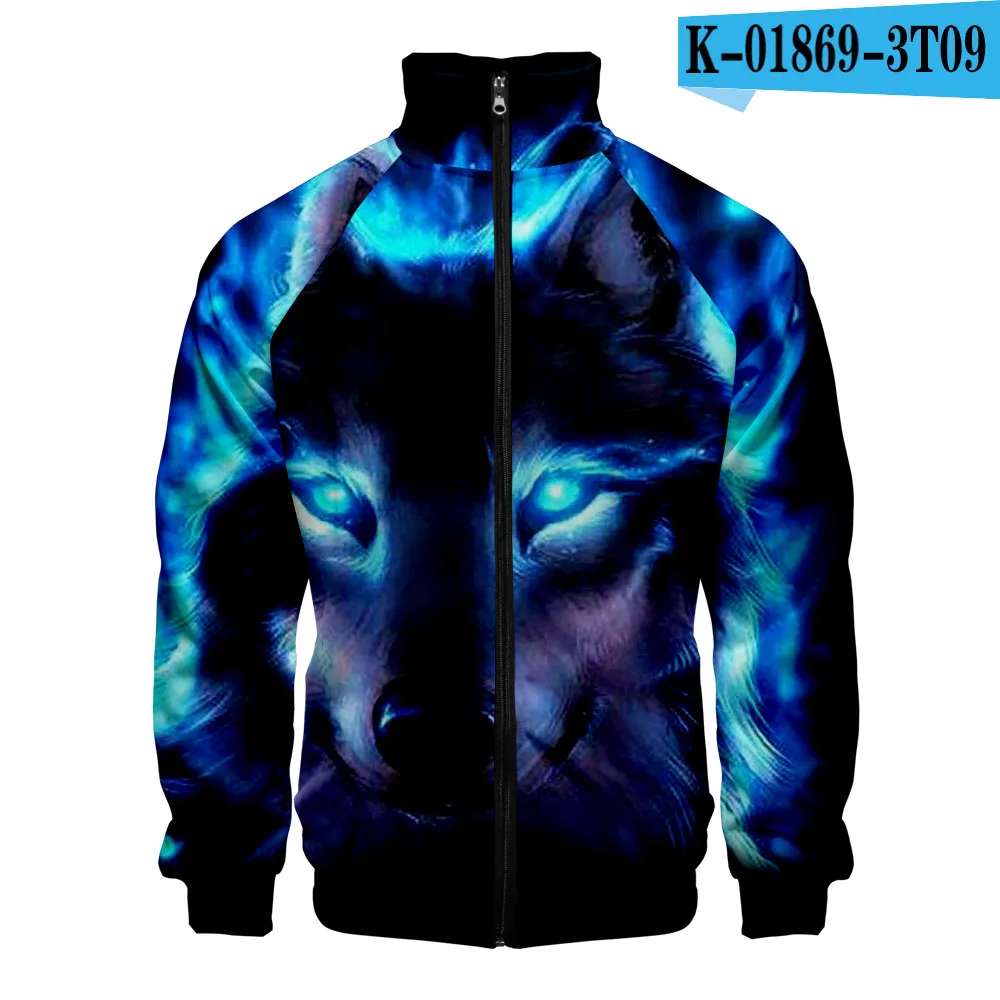 

Fashion Streetwear Men/Boys Tiger 3D print Zipper Jackets Hoodies Fashion Autumn Spring men Clothing Beast Wolf Sweatshirt
