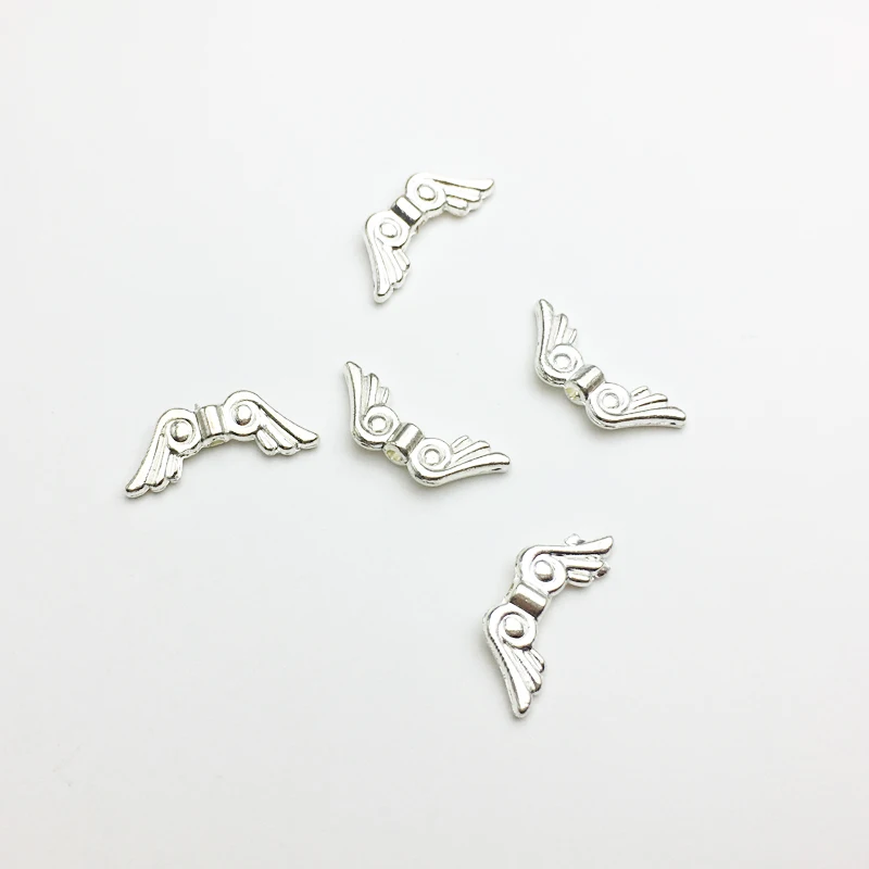 Бусины с крыльями ангела для изготовления ювелирных изделий сделай сам плоские