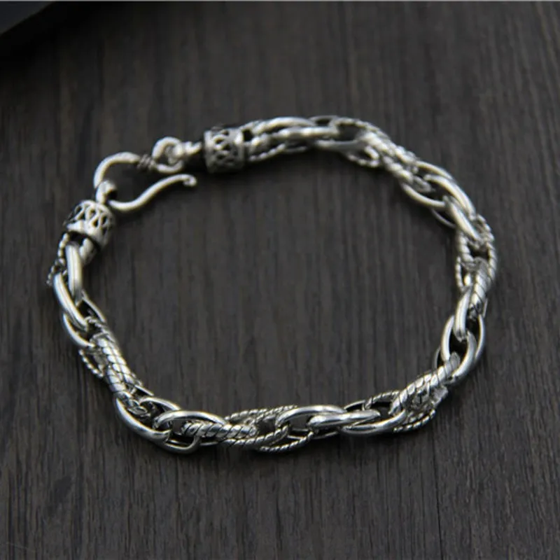 BOCAI s925 браслет из чистого серебра для мужчин и женщин с алфавитом оригинальная