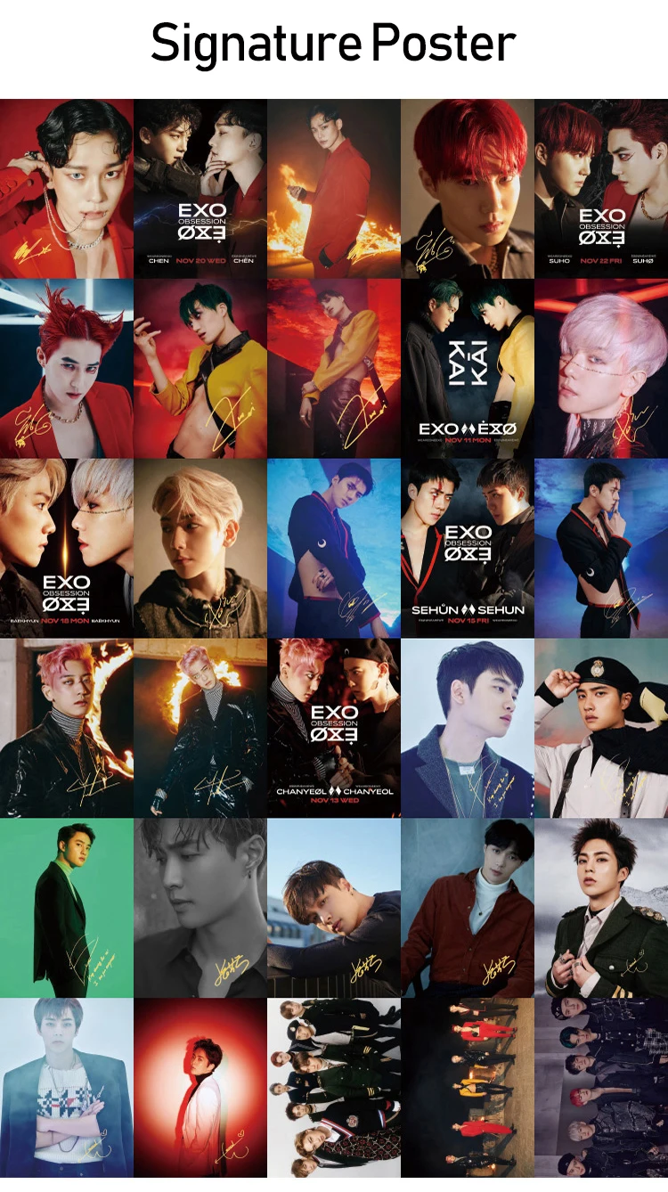 Kpop EXO 6-й альбом Набор фотоальбомов Подарочный пакет K-pop Фотокнига плакат BAEKHYUN KAI CHEN CHANYEOL SEHUN SUHO подарки для фанатов