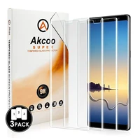 3 pieces screen protector for galaxy note 8 akcoo uv liquid tempered glass full screen adhesivefull coverage case friendly
