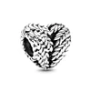 2Pcs New Hot Sale Silver Color Feather Star Hollow Heart Star Beads Fit Original Brand Charm Bracelet For Women Wife Jewelry 4