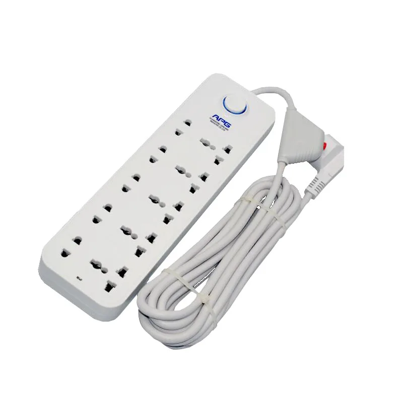 Удлинитель с защитой от перенапряжения 10 розеток переменного тока вилка для ЕС