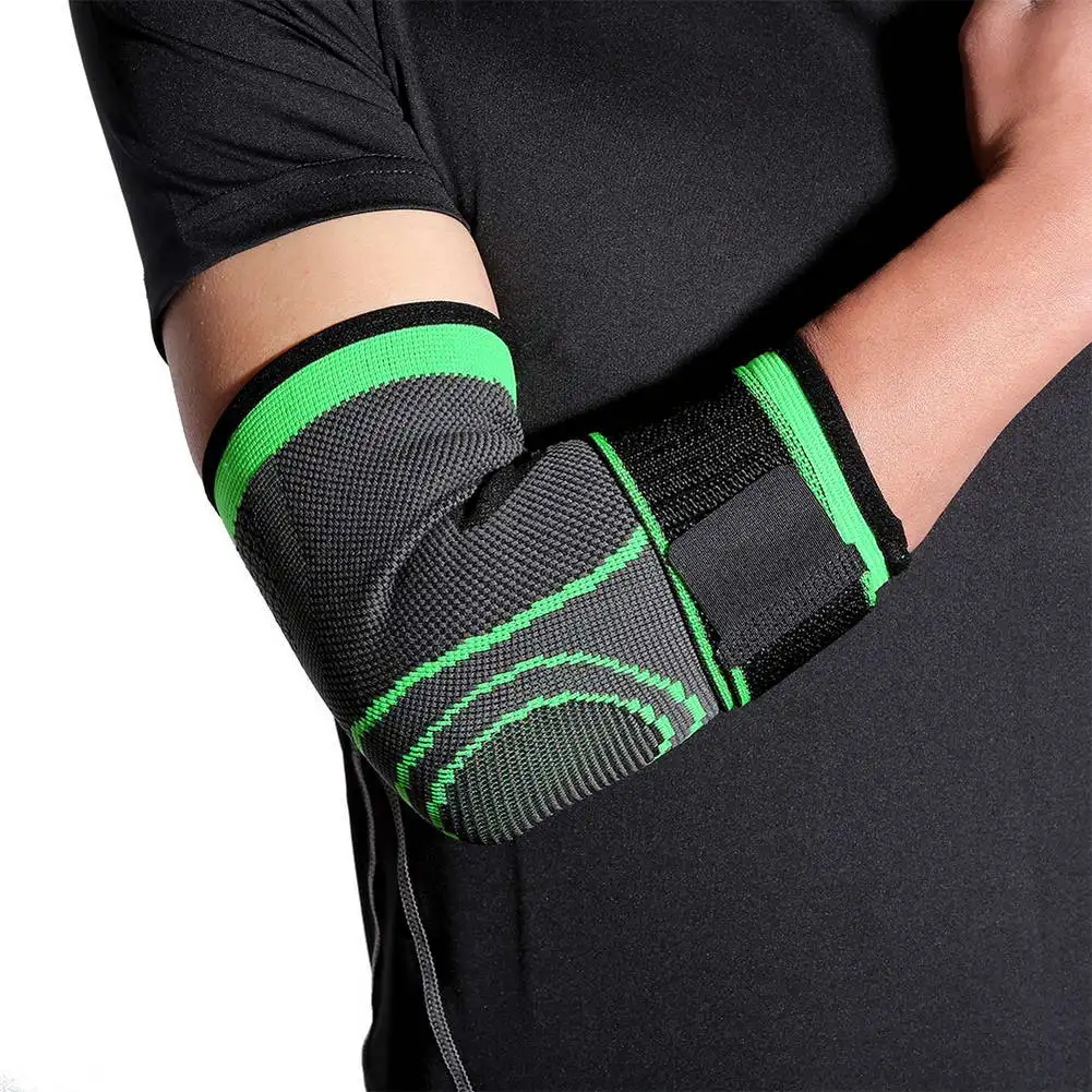 

1 PC Adult Arm Sleeve Elbow Brace Knitting Breathable Arm Support for Basketball Weightlifting Sport Protective Pad Absorb Sweat