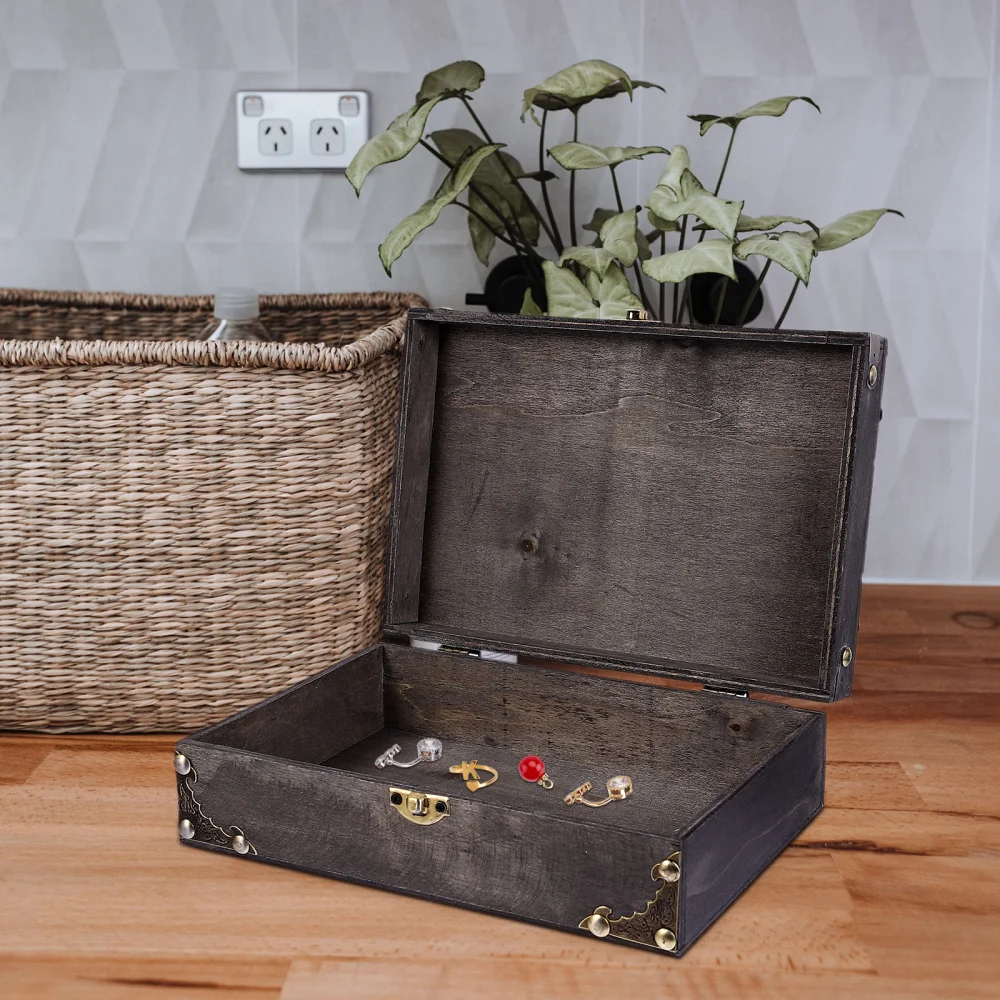 

1pc Multipurpose Sundries Storage Box Wooden Desktop Jewelry Sundries Box