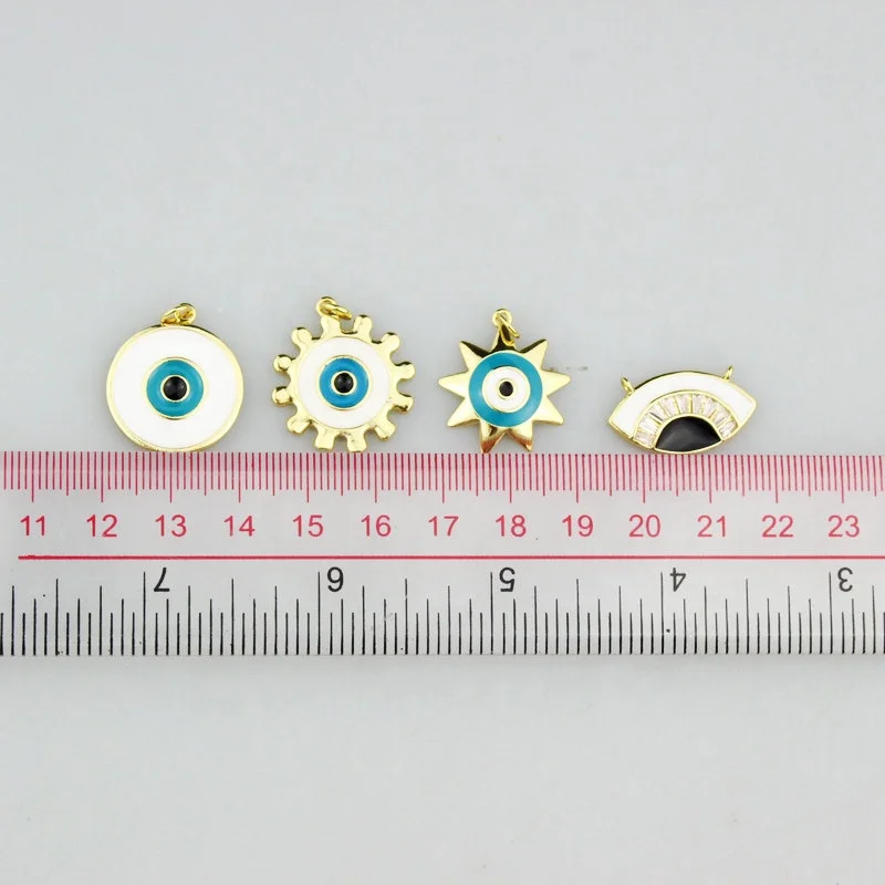 20 мм шт./лот Модный кулон с эмалью в форме глаза ожерелье/серьги/браслет ручной