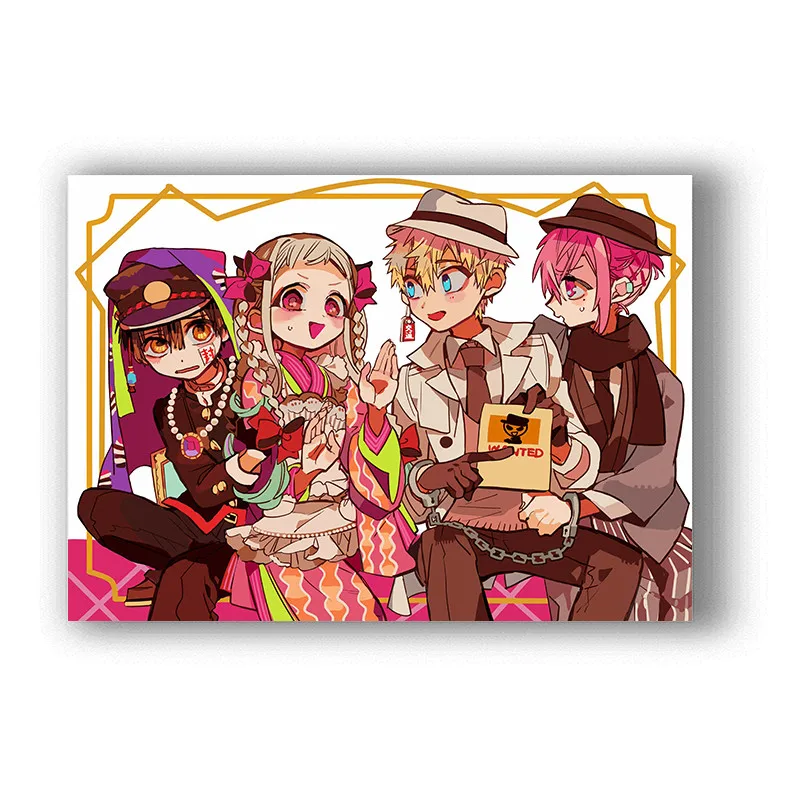 Японский аниме Jibaku Shounen Hanako-kun плакат с белым покрытием для украшения дома бара otaku
