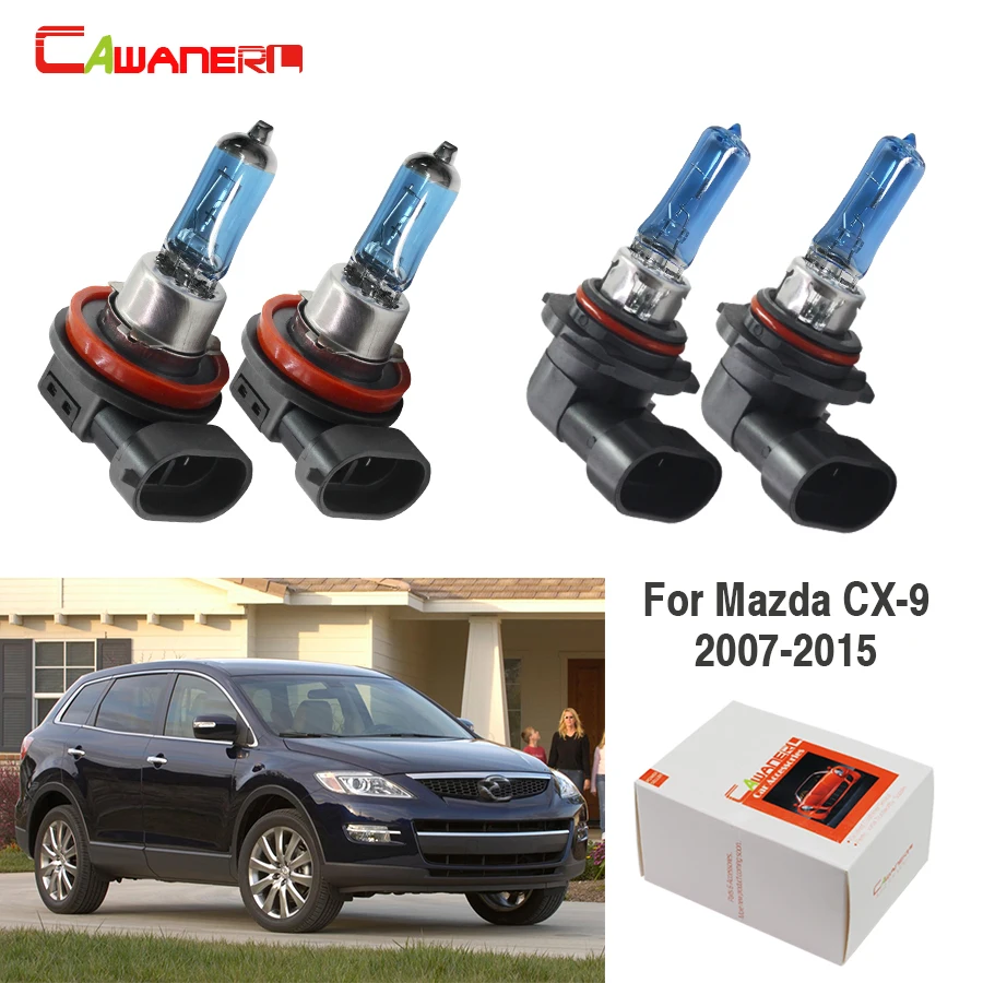 Cawanerl для Mazda CX 9 2007 2015 100W H11 + 9005 автомобисветильник галогенная лампа